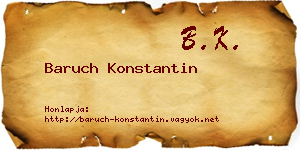 Baruch Konstantin névjegykártya